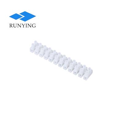 China 2.5-4 Way PA66 12 Square Recess Terminal Strip Recess Plastic Insulated Terminal Strip Electrical Wire Connector Terminal Block for sale