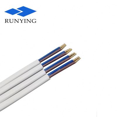 China 2*0.75mm Two Cores Electronic Wire Harness White Flat Wire LED Power Supply Sheathed Power Lines for sale