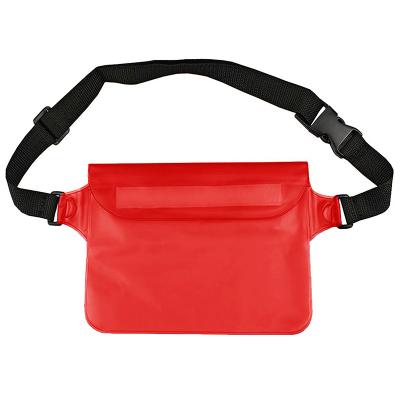 China Smart Anti-drop Pocket PVC Waterproof Waist Bag Sports Phone Premium Quality Zippered Waterproof Waist Bag for sale