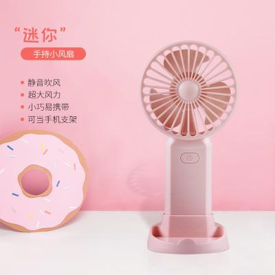 China Rechargeable Fan+Table Fan+Portable+Silent+Can be lazy charging fan usb fan mobile phone holder mini fan creative handheld portable household student mini for sale