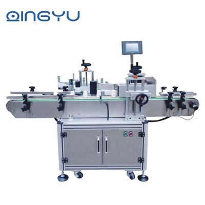 China Automatic Beverage Double Side Labeling Machine , Sticker Labeling Machine For Round Square Flat Bottle Can Sock for sale