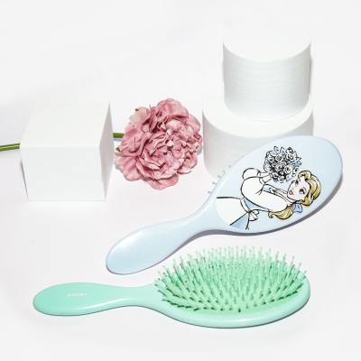 China Logo Long Handle Hair Brush, massage comb, custom made at home suitable for straight or curly hair, wet or dry for sale