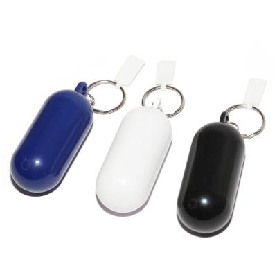 China Plastic capsule shaped plastic key chain with split ring, brand souvenir for exhibition, cheap key chain for sale