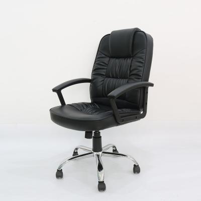 China Wholesale Adjustable Durable Modern Executive Ripple Scenarios Office (Height) Black Leather Chair for sale