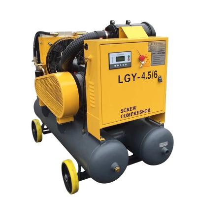 China Good Price Lubricated 30kw 40hp Electric Power Mining Small Mobile Screw Air Compressor Rock Jack Hammer for sale