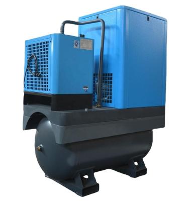 China Good Sale Lubricated Model Motor Power Air Dryer 7.5kw 10hp Dry Screw Air Compressor For Industry for sale