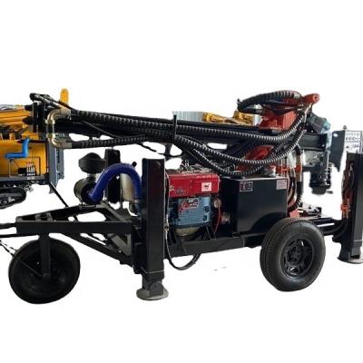 China Water Well Project Diesel Engine Small Borehole Drilling Machine Water With Wheels for sale