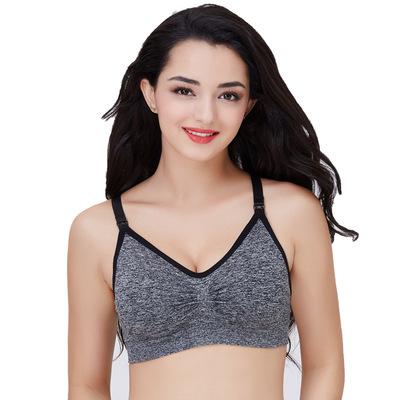 China QUICK DRY the Seamless Front Opening Nursing Ladies Bra and Vest Style Women's Plus Size Sports Bra Underwear for sale