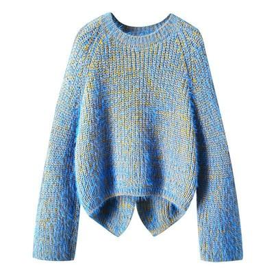 China The 2021 Breathable Sweaters Mink Velvet Knitting Loose Women's Thick Outer New Round Neck Sweater Full Sweaters for sale