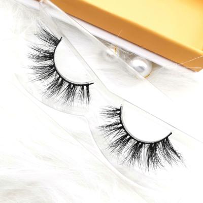 China Full Crisscross Siberian Handmade Strip Lashes 15mm 18mm Silk Mink Lashes False Mink False Eyelashes for sale