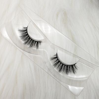 China Natural Long Curl Corner Lashes 3D Mink Half Eyelashes Gold Background Free Space Lash Case Private Labeling Packaging Global Shipping for sale