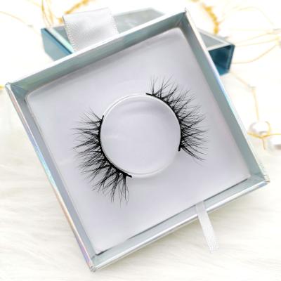 China Full Mink Crisscross Eyelash Packing Lashes Factory Price Strip Lashes Natural Corner Lashes Half Sleeve 3d Mink Eye Lashes for sale