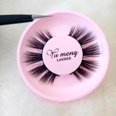 China OEM Mink False Eyelashes Super Soft Faux Reuseable 3D Long Cotton Natural Luxury Black Hair Tape Style Wefts With LOGO Package for sale