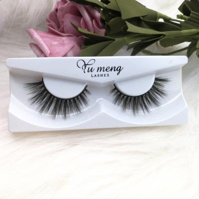 China False 3D Mink Lashes Fiber Factory Lash Box Eco Friendly 3D Fiber Natural Wholesale Custom Cruelty Free Synthetic Eyelashes for sale