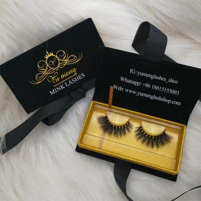 China BEAUTY Eyelash Black Logo Boxes Premium Luxury Cardboard Wholesale Custom PACKAGING Paper Eye Lash Magnetic Ribbon Packaging Box Customized Art for sale