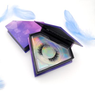 China Luxury Crisscross False Eyelashes Box Empty Eye Lashes Packaging Box for sale