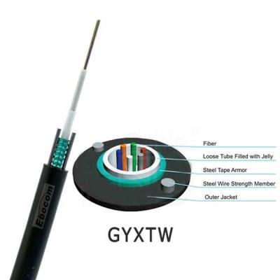 China High tension resistance Outdoor GYXTW Fiber Optic Cable 2 4 6 8 12 24core Networking for sale