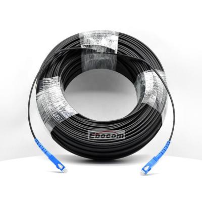 China SC/UPC-SC/UPC Ftth Pre-connection drop cable Simplex Outdoor G657A1 50m 100m Patch Cord for sale