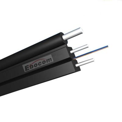 China Black Ebocom Self Support Fiber Drop Cable / FTTH Drop Cable with Messenger Wire for sale