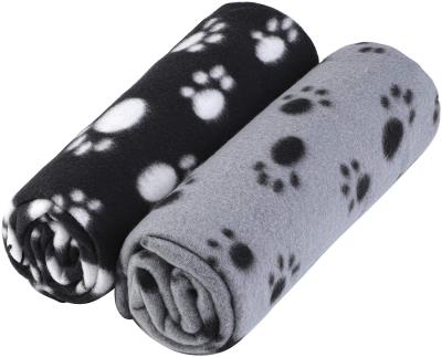 China Wholesale Print Travel Printed Pet Paw Fleece Maker Multi-colors Soft Dog Blanket for sale