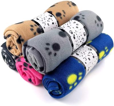 China Wholesale Travel Dog Print Fleece Blanket Manufacturer Blankets For Pets for sale