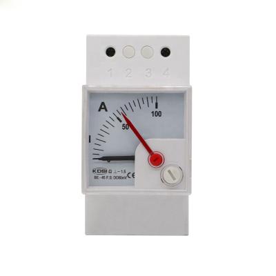 China New Hot Sale Smart BE-45 DC60mV 100A With Red Indicator DIN Rail Analog Ammeter BE-45 for sale