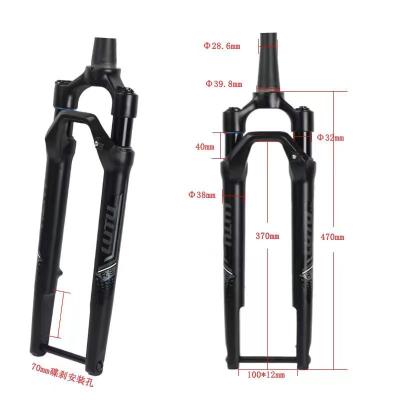 China Hydraulic Lockout With Rebound Adjustable High Quality Wholesale Custom Cheap 700C Gravel Fork With Air Suspension Bicycle Fork for sale