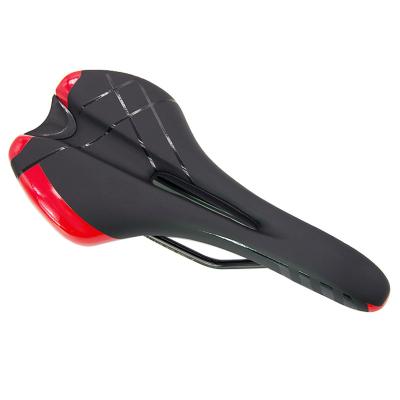 China Ventilation Custom Printed PU Bike Saddle OEM Style With Reflective Brand Bike Cushion for sale