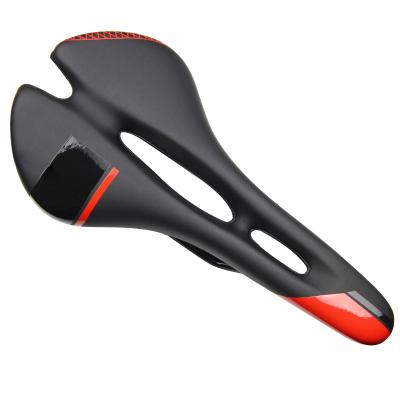 China Custom City Vent Logos Cushion Cycling Seat PU Shell Bicycle Saddle Shock Absorbing for sale