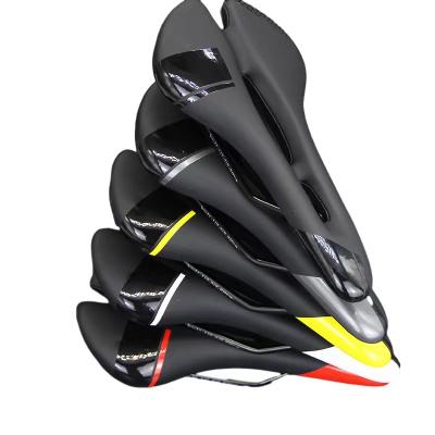 China Ventilation China Made Road Bike Saddle Super Soft Leather Center Hollow Bike Saddle Seat for sale