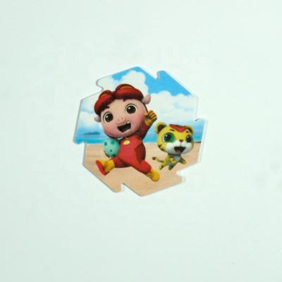 China Eco-friendly gift 3d pogs promotion DIY TOY Custom anime puzzle plastic map tazo for sale