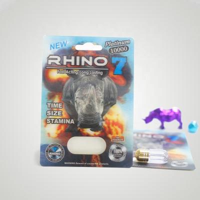 China Recyclable Can Customize Logo Sex Pills Rhino 7 3D 5D Lenticular Card for sale