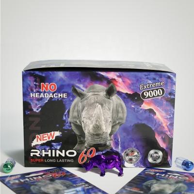 China Rhinoceros Series Recyclable Custom RHINO 69 - 25000 Enhancement Pill Packaging Blister Paper 3D Cards With Display Box for sale