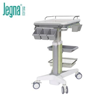 China Wholesale High Quality Medical Hospital Computer Cart Ultrasound Equipment Trolley 2 Storage for sale