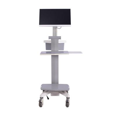 China Plastic Height Adjustable Self Powered Laptop Medical Carts for sale