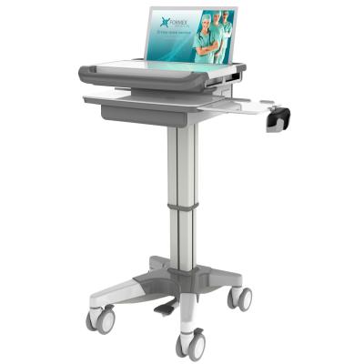 China Oral Examination Hospital/Hospital Laptop Cart Computer Trolley With Casters for sale