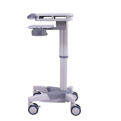 China Plastic Adjustable Laptop Trolley High Grade Laptop Trolley Hospital Medical Laptop Trolley for sale