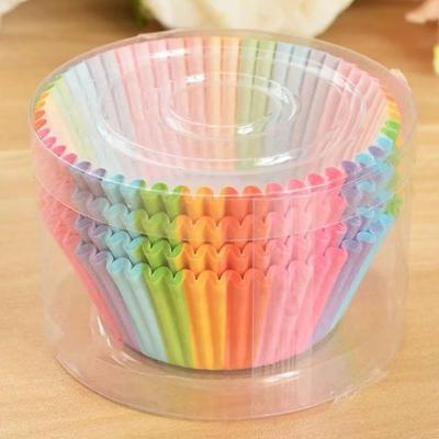 China Disposable 100pcs Per PVC Tube Cake Cups for sale