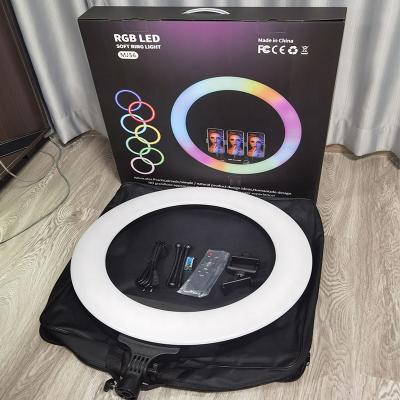 Κίνα 22 inch 56cm Coloring Makeup Mirror Photography Adjustable Selfie Ring Light LED Ring Light Phone From Factory Outlet 22 Color Tempurate προς πώληση