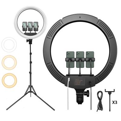 Chine Hot Sale Adjustable Brightness 18 Inch Dimmable Photography LED Ring Light With 2m Tripod à vendre