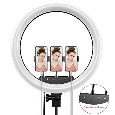 China Wholesale Custom 45cm Adjustable Brightness 18inch Touch Camera Selfie Timer For Live Makeup YouTube Video Led Circle Ring Light for sale