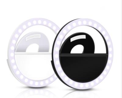 China Brightness Adjustable Hot Selling Portable Mini LED Selfie Ring Light USB Rechargeable Mobile Phone en venta