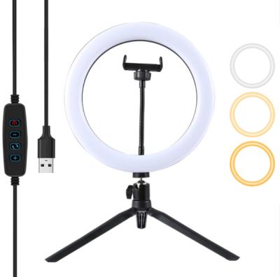 China Shine M20 8 INCH Adjustable LED Ring Light aros de luz with Desktop Tripod for Live Streaming Photography for sale