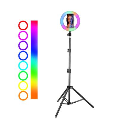 China Fashion 8 Inch RGB Ring Light Adjustable Photography Makeup With 1.7M Tripod Stand For Multi Color Fashion 8 New en venta