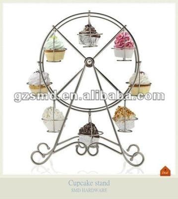 China Viable Wire Ferris Wheel Cupcake Stand Chrome for sale