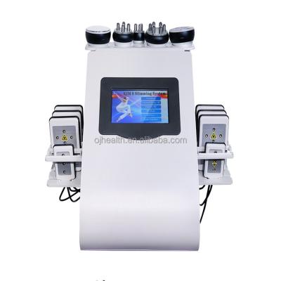 China Most Face Lift Product 6 in 1 Multi Functional 40k Vacuum Cavitation RF System Lipo Laser Weight Loss Machine for sale