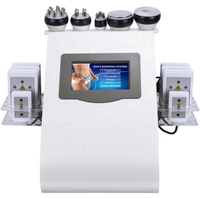 China Face Lift Body Slimming Beauty Treatment 6 in 1 Fat Burning Ultrasonic Cavitation RF Vacuum Cavitation Machine for sale