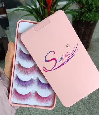 China Natural Long LED Lashes Box Vendor Customized Logo Design Led Packaging Lashes Case Lashes Package for sale