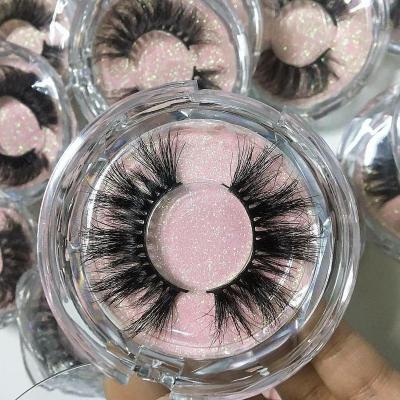 China Wholesaler natural 6d private label faux mink eyelashes 25mm vegan faux mink eyelashes with packing for sale