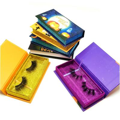 China Delicate No Cruel Handmade Faux Mink Box 6D Cotton Rod Private Label Custom Packaging Eyelash for sale